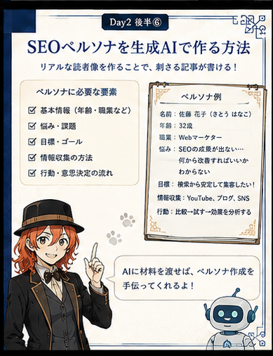 生成AIでSEOペルソナを作る方法