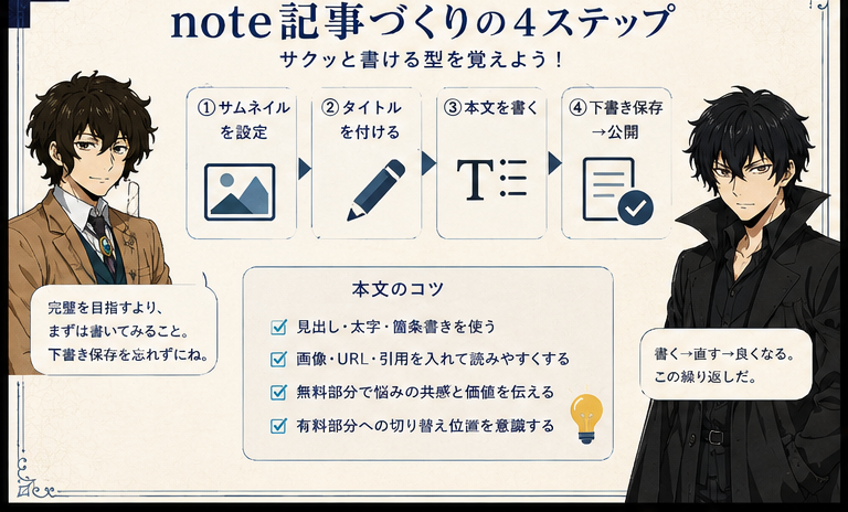 note記事を作成して有料記事設定を確認する手順