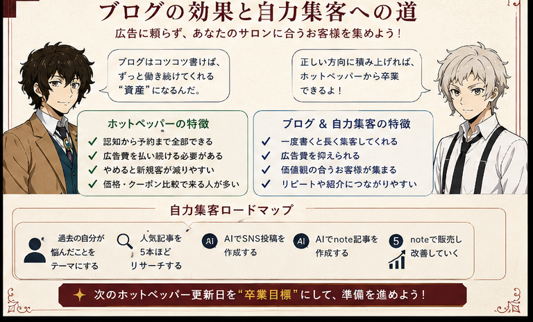 ブログによる自力集客を育てるロードマップ