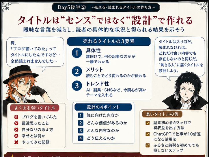 読まれるタイトルを設計する方法
