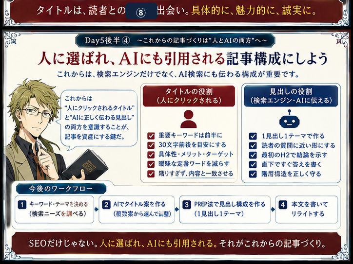 タイトルと見出しをAIで改善する実践ワークフロー