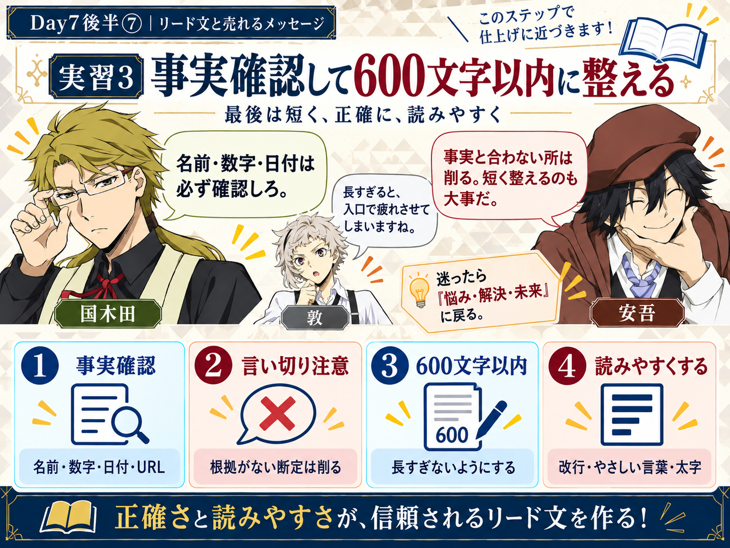 事実確認と読みやすさの実習ガイド